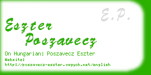 eszter poszavecz business card